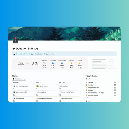 Productivity Portal Notion Template