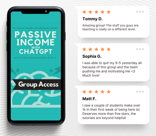 Passive Income With ChatGPT: Group Access