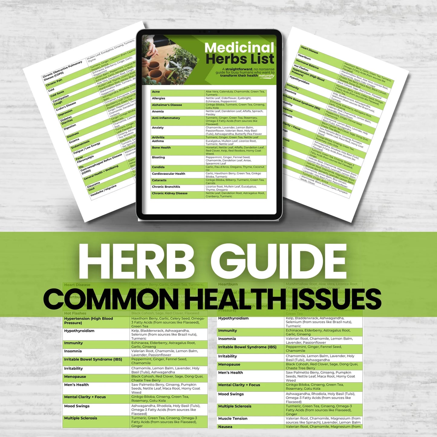 Herbal Remedies Cheat Sheet Mega Bundle