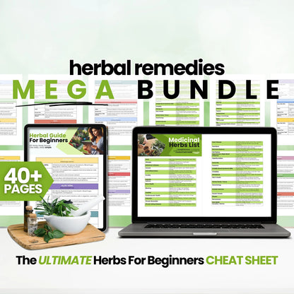 Herbal Remedies Cheat Sheet Mega Bundle